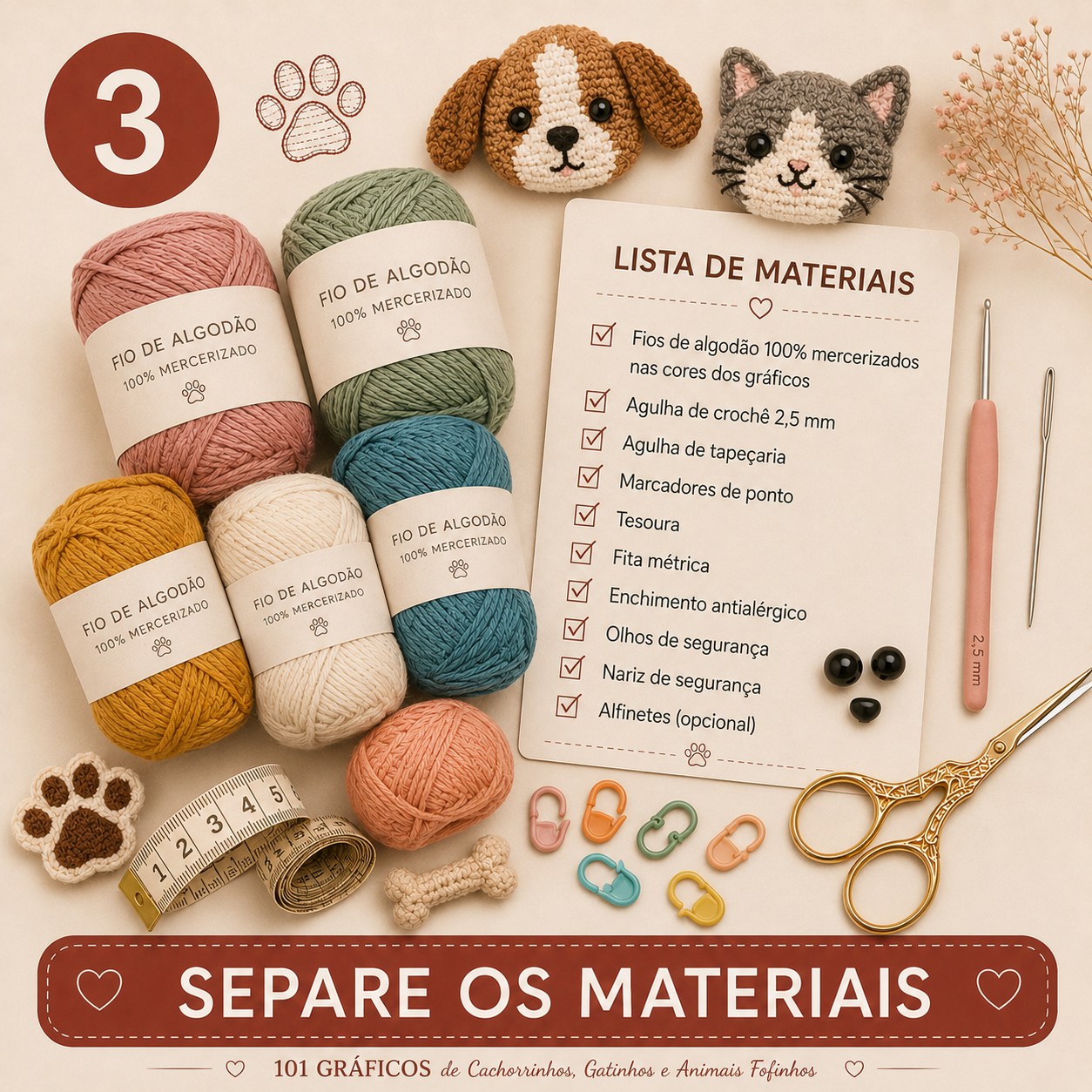 Separe os materiais